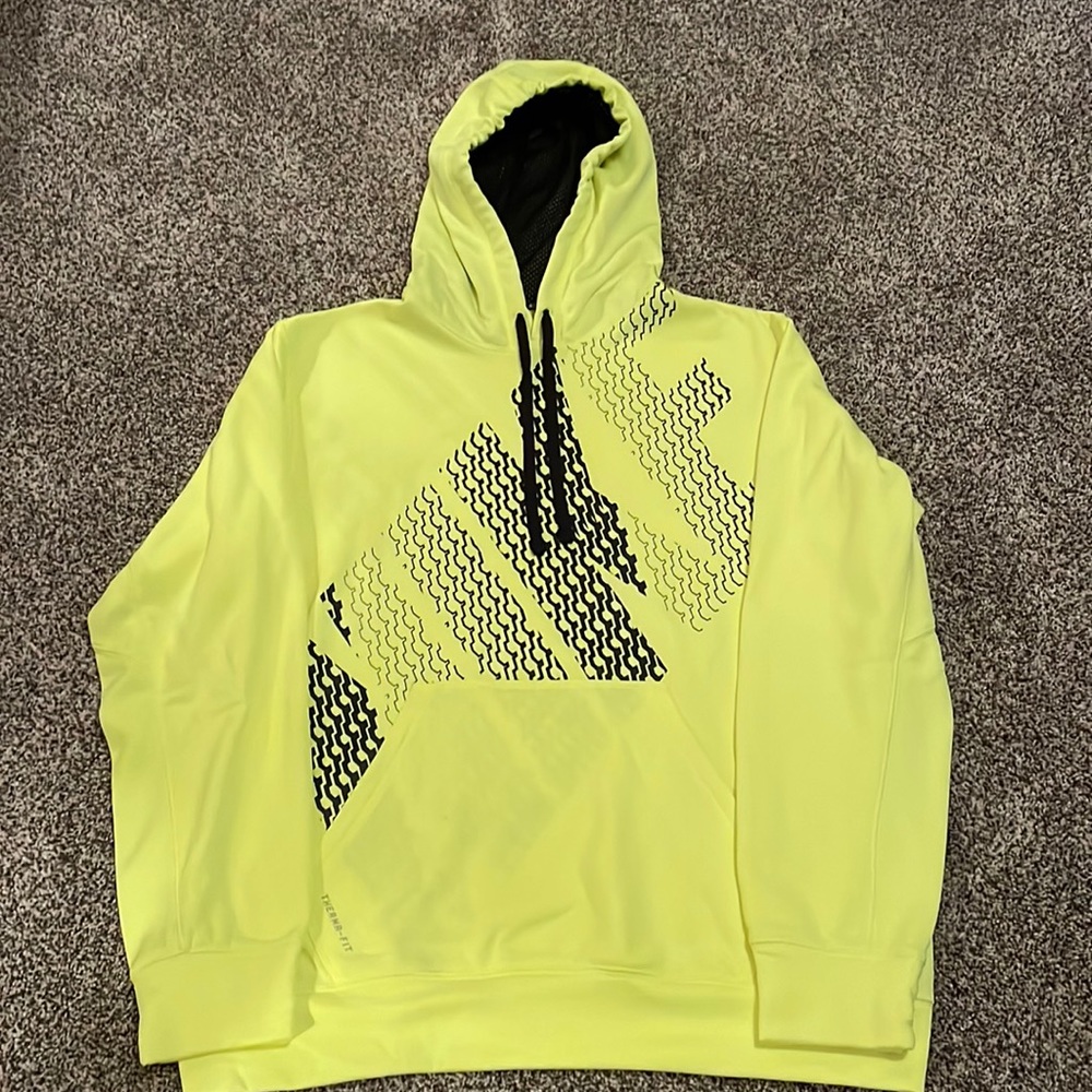 Nike fluorescent yellow athletic hoodie